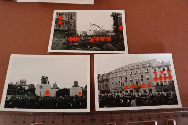 drei Fotos Besuch Adolf Hitler in Finsterbergen Thüringen - Einweihung Adolf Hitler Platz